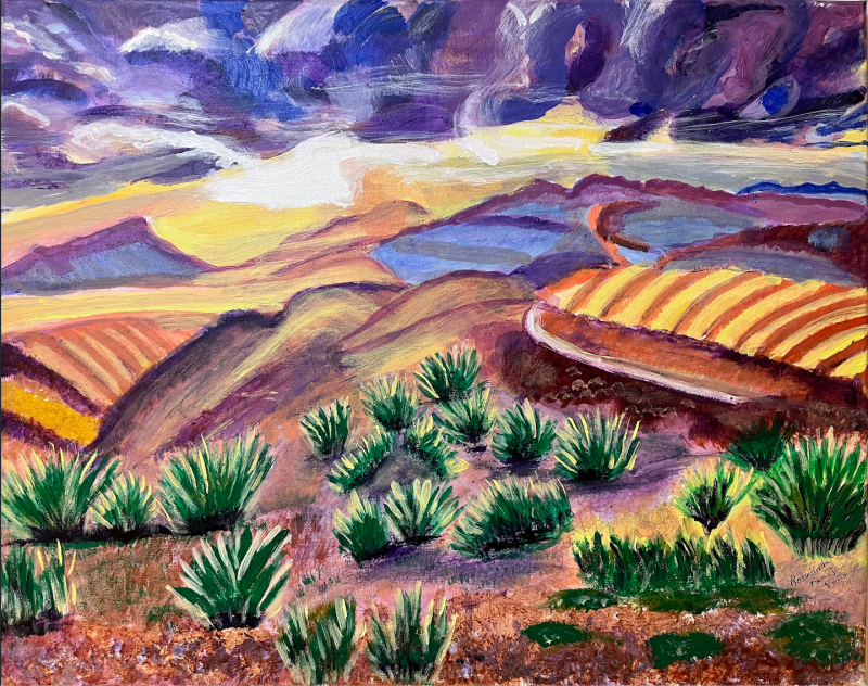 Sun Set at Big Bend by artist Rosalinda Peña